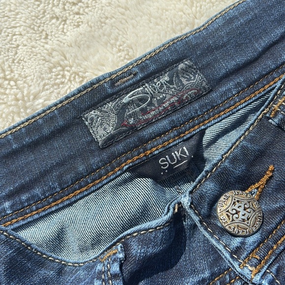 Suki Silver Mid-Rise Bootcut Jeans Size W27 L30 Faded Wash Y2K Denim - Picture 4 of 9